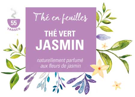 thé vert jasmin etiquette