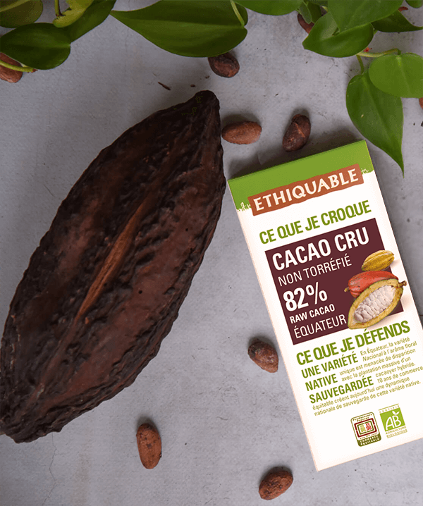 cacao cru 82% de cacao ethiquable