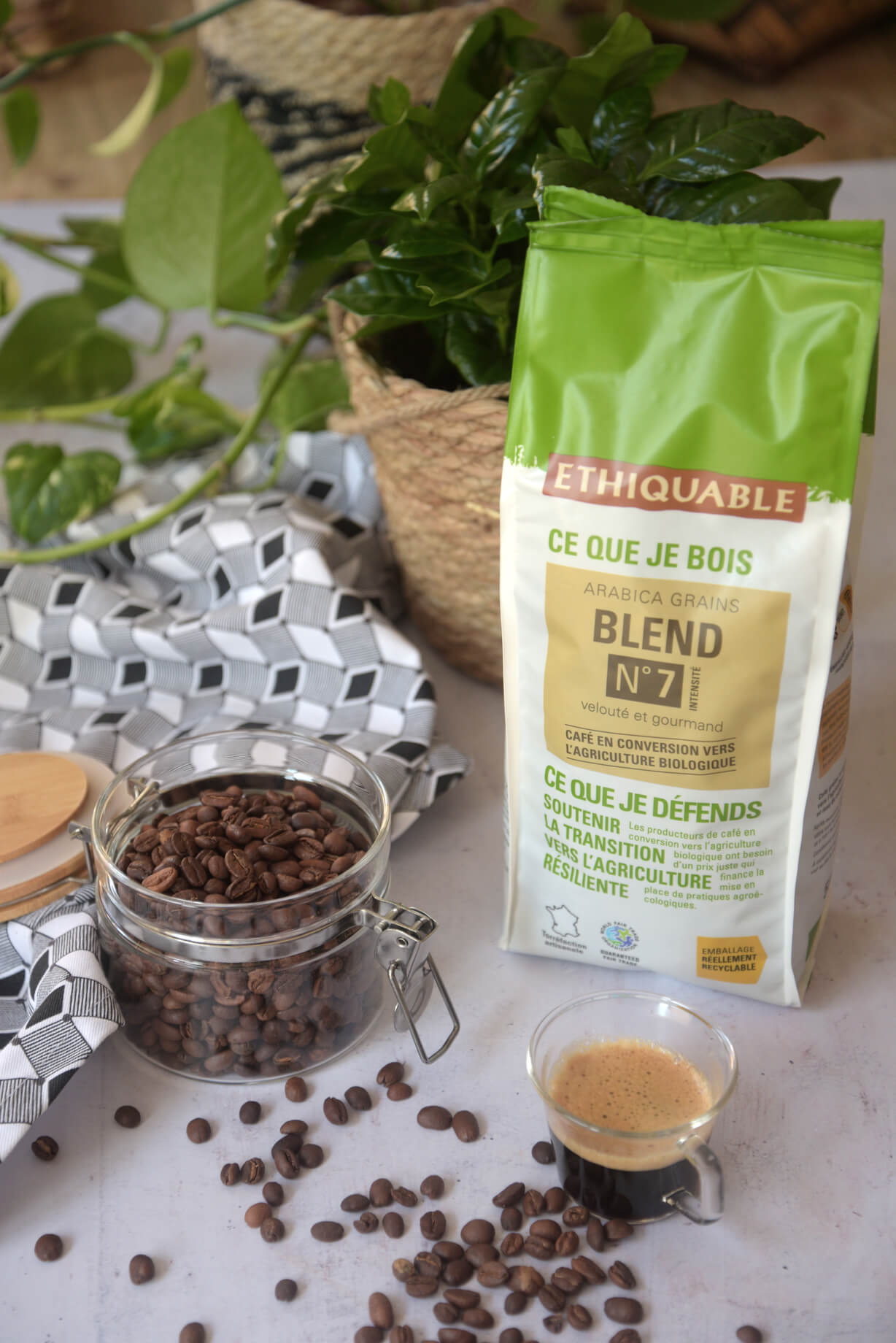 Sachet café Blend n°7 grains 500g