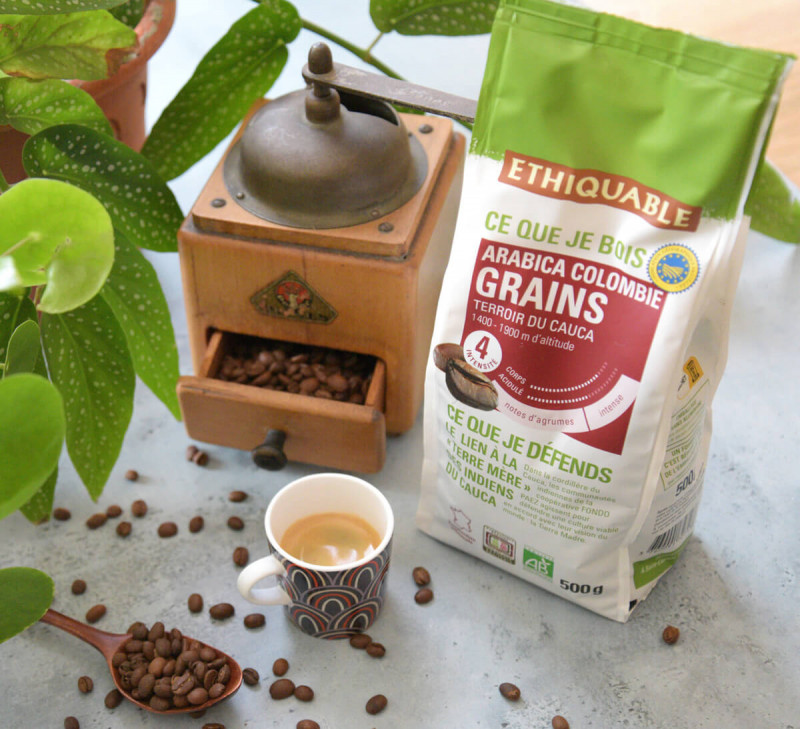 café grain colombie ethiquable équitable bio