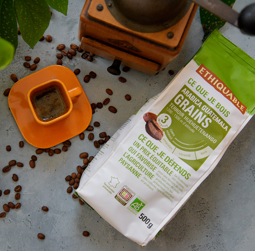 café arabica Guatemala grain ethiquable bio équitable