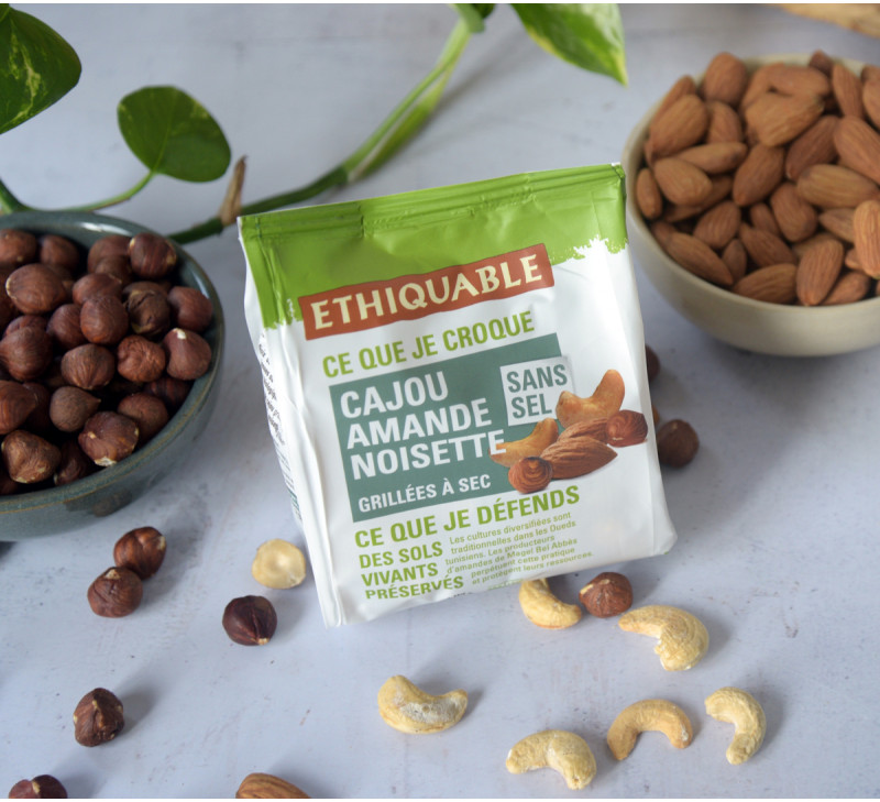 mélange ethiquable cajou-amandes-noisette-grillees-sans-sel-equitable-bio