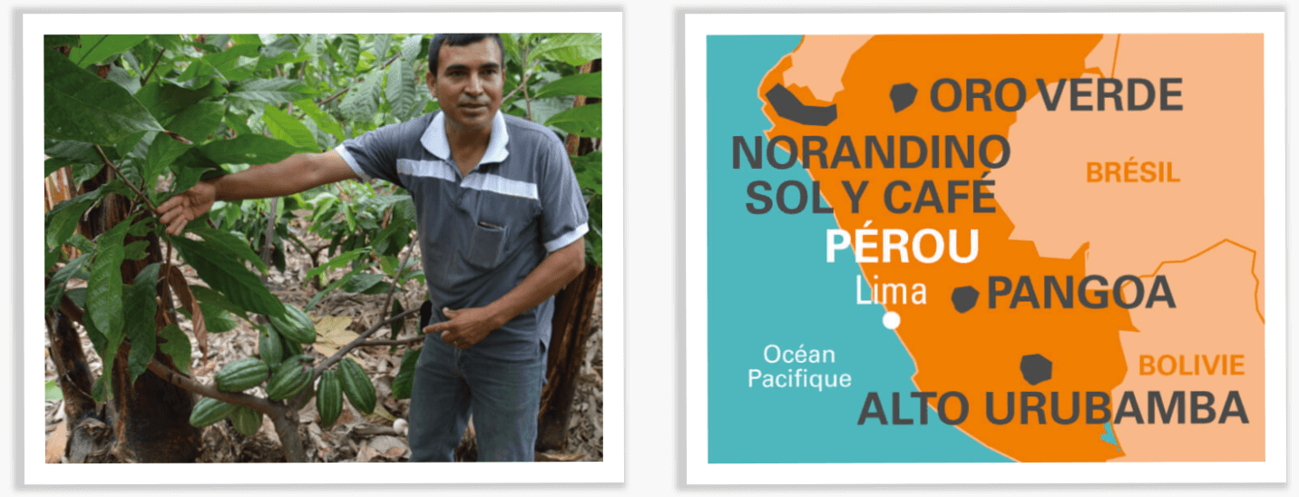 carte coopérative cacao pérou