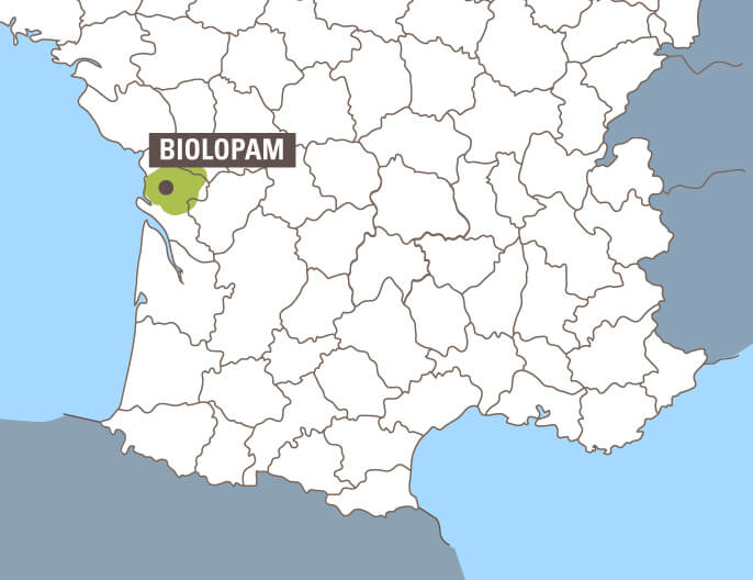 carte coopérative Biolopam france