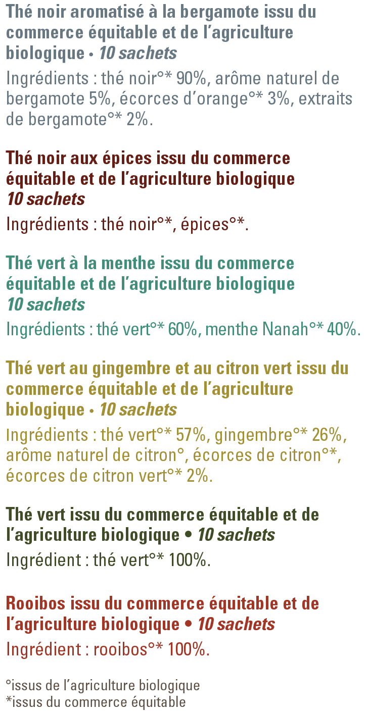 Thé vert Gingembre Citron vert bio en vrac issu du Commerce Equitable