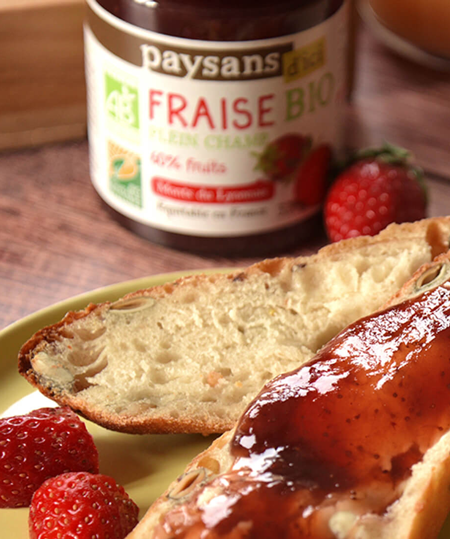 confiture paysans d'ici fraise bio equitable