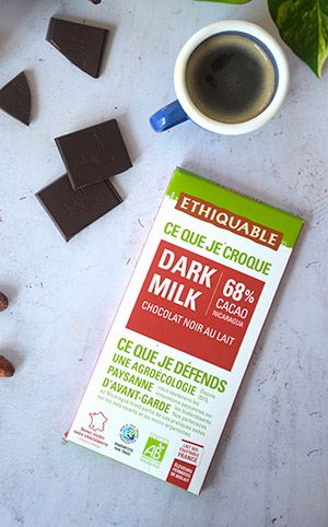 Chocolat Dark Milk 68% origine Nicaragua bio et équitable