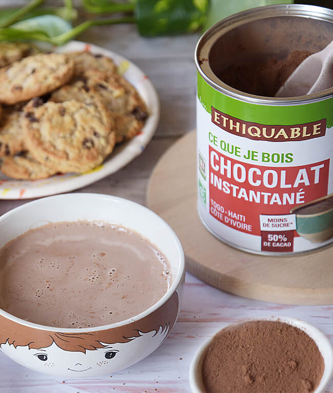 ethiquable poudre chocolat instantané équitable bio