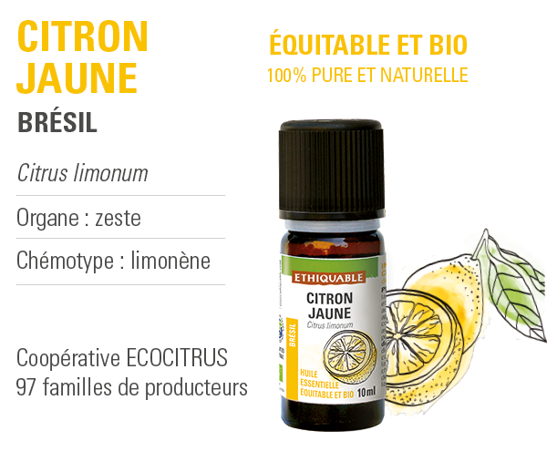 huile essentielle citron jaune ethiquable bio équitable