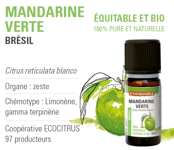 huile-essentielle - mandarine verte - equitable-bio-ethiquable