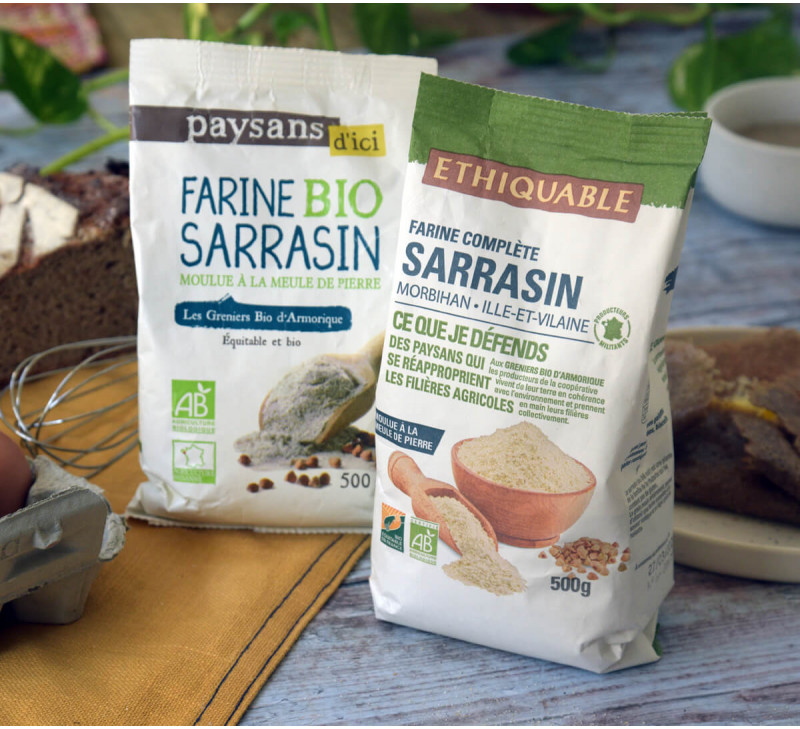 avant après Paysans d'ici Ethiquable farine de sarrasin
