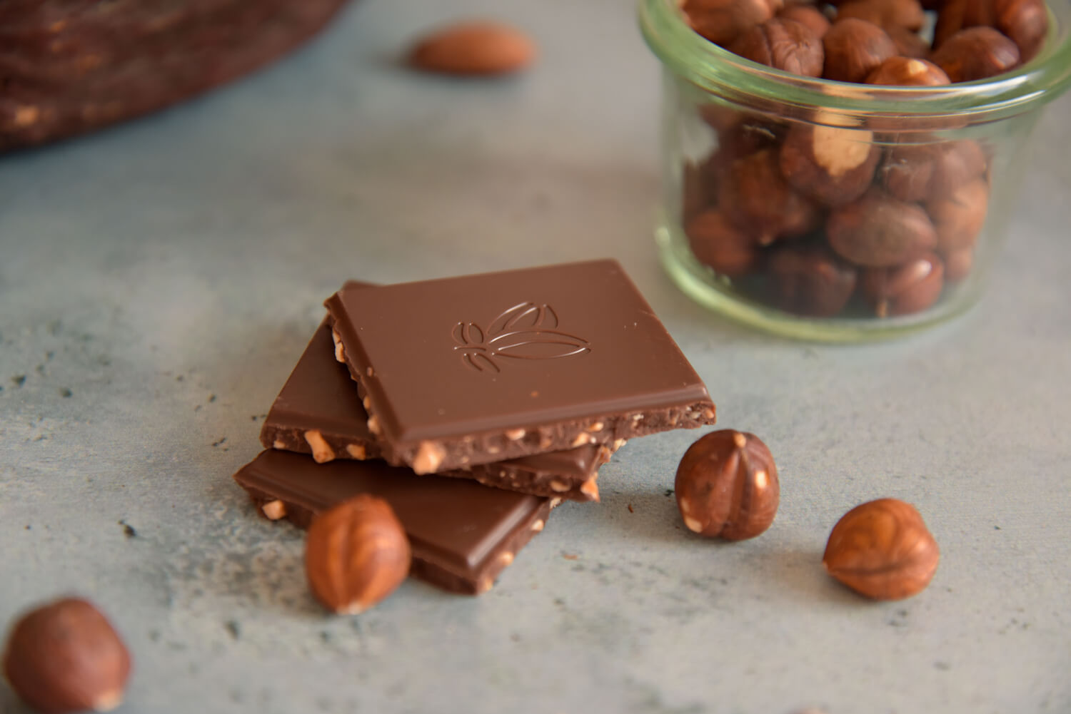 Carrés chocolat gianduja bio et équitable