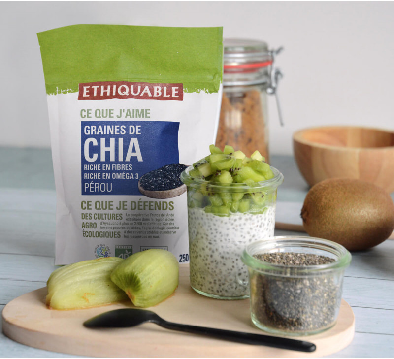 recette grain de chia péeou équitable bio