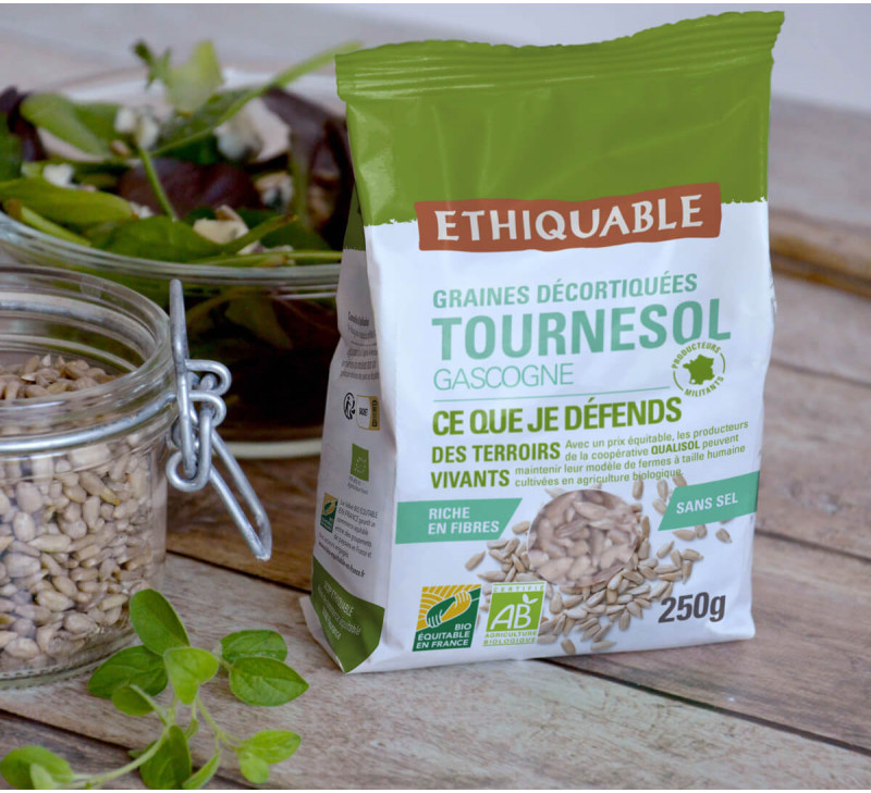 sachet ethiquable graines de tournesol decortiquees sans sel france equitable bio