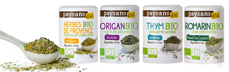 herbes aromatiques françaises bio equitable