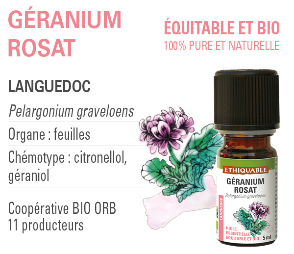 huile essentielle géranium rosat ethiquable bio équitable