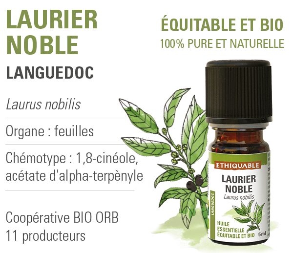 huile essentiellelaurier noble equitable bio france Ethiquable