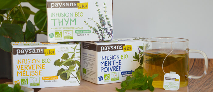 Infusions bio et équitables origine France
