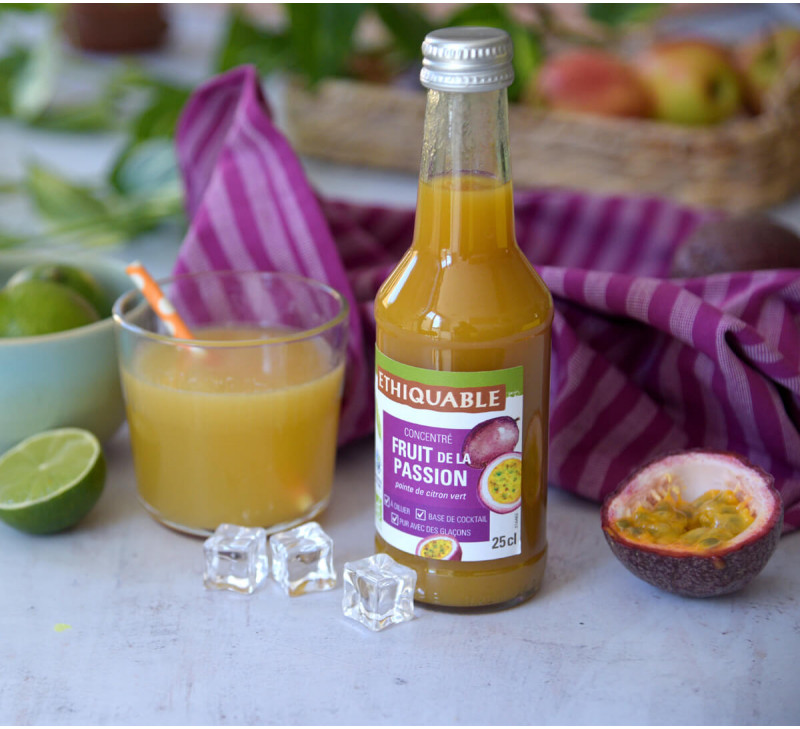 bouteille verre jus-concentre-passion-citron-vert-madagascar-equitable-bio ethiquable