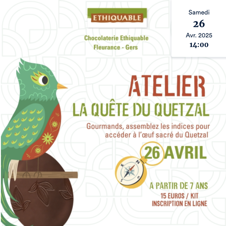 affiche atelier chocolaterie ethiquable