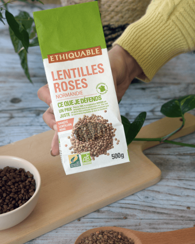 lentille rose ethiquable