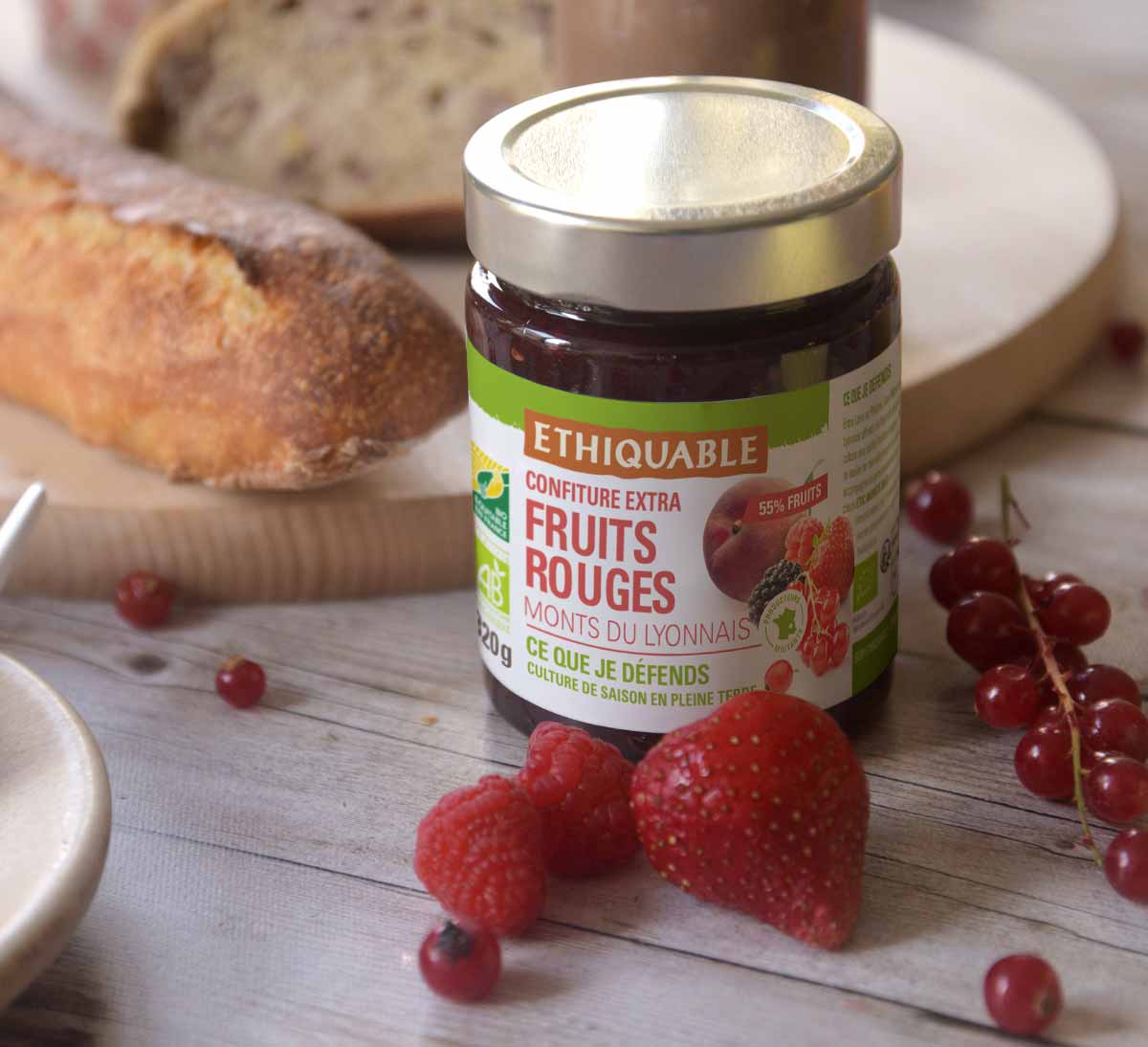 pot de confiture fruits rouges ethiquable bio equitable france monts du lyonnais