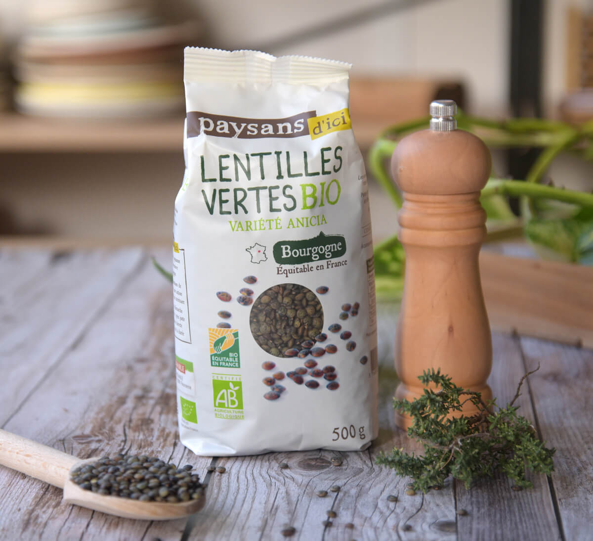 lentille verte equitable bio france paysans d'ici bourgogne