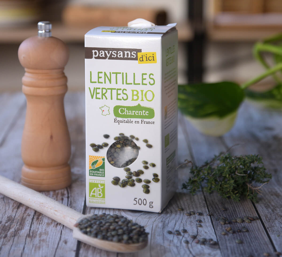 Lentille verte equitable bio france paysans d'ici