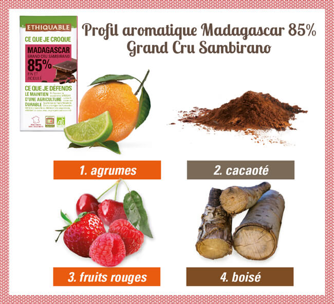 chocolat noir 85% de cacao équitable bio Madagascar ethiquable