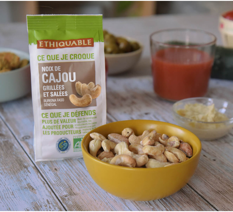 cajou grillées salées ethiquable bio équitable