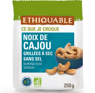 noix de cajou grillé sans sel équitable et bio