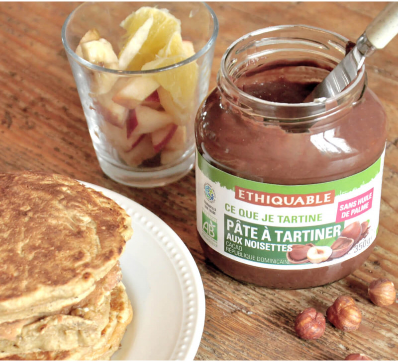 pot pate à tartiner noisettes chocolat equitable bio ethiquable