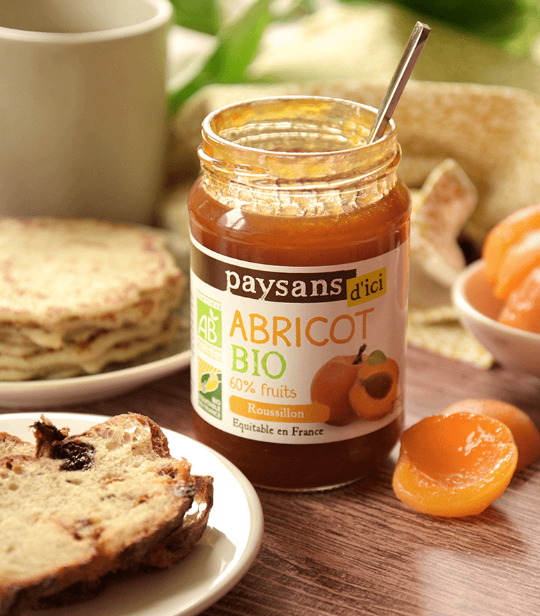 paysans d'ici confiture abricot bio équitable France