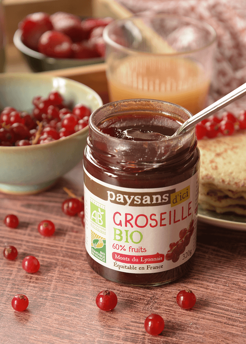 paysans d'ici confiture groseille bio équitable France