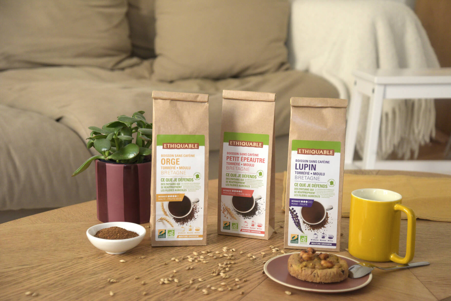 Photo Boissons sans caféine aux céréales torréfiées