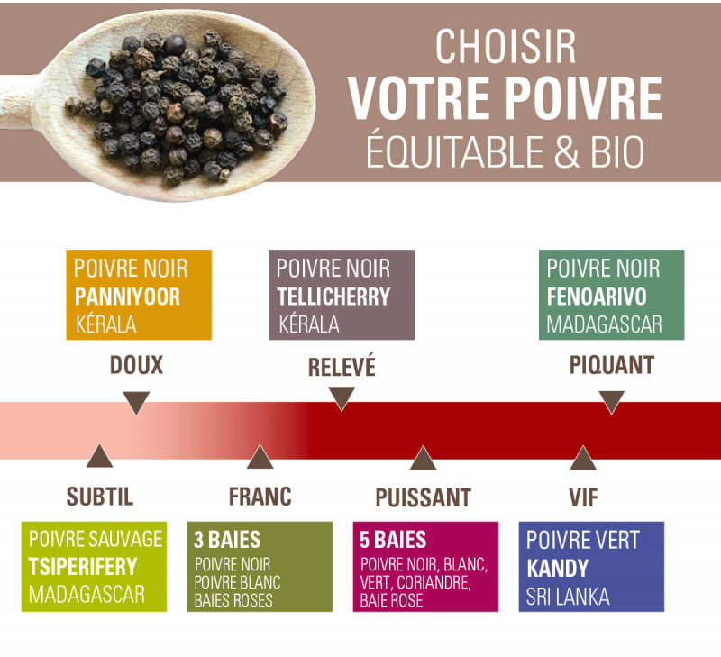 Echelle subtil piquant poivre