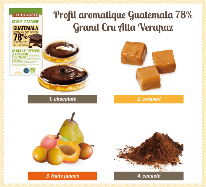 Profil aromatique du Chocolat noir 78% Guatemala
