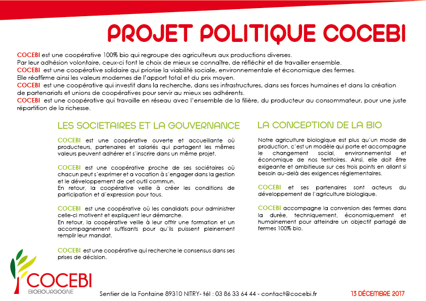 projet politique de cocebi