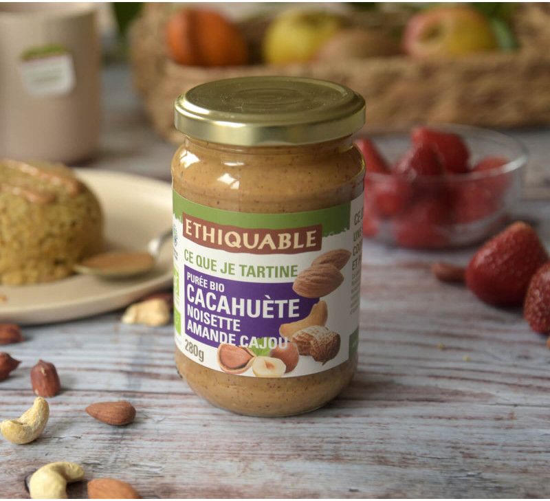 pot puree cacahuete noisette amande cajou bio equitable ethiquable
