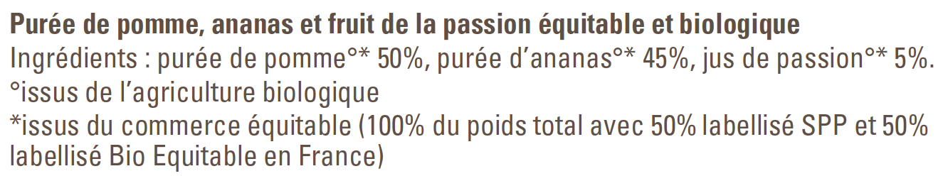 purée de fruits équitable bio ethiquable