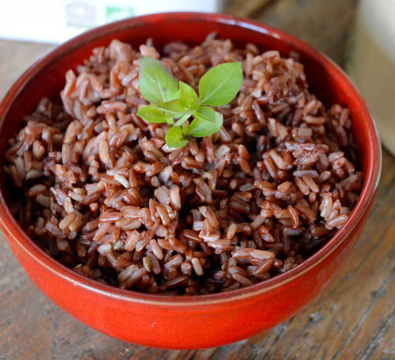 bol Riz cuit jasmin rouge bio complet du Cambodge équitable Ethiquable