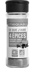 4 epices bio equitable ethiquable