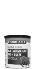cacao maigre non sucré bio équitable ethiquable