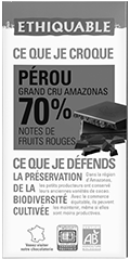 chocolat noir perou 70% bio equitable ethiquable