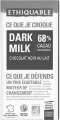 Dark Milk 68% Chocolat noir au lait bio équitable