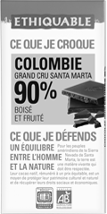 ethiquable chocolat bio equitable noir colombie 90