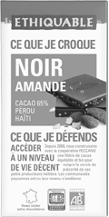 chocolat noir amande equitable bio ethiquable france