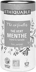 thé vrac en feuille vert menthe ethquable équitable bio