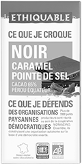 chocolat noir caramel pointe de sel equitable bio ethiquable france