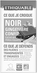 chocolat noir gingembre confit equitable bio ethiquable france